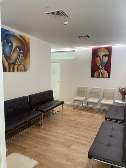 sala de espera de Cirugia Estética Dexeus